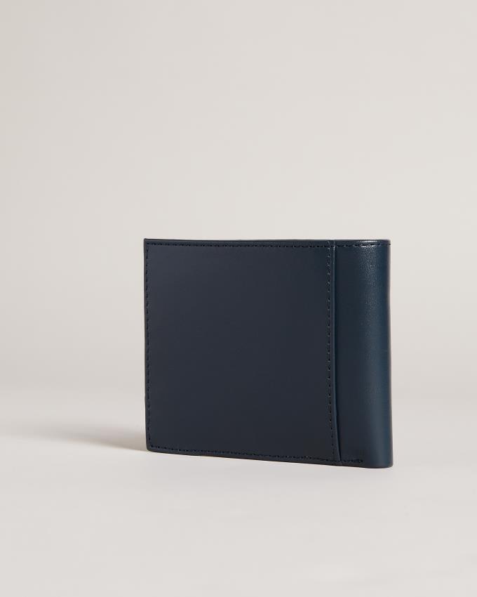 Portfel Męskie Ted Baker Metal Corner Bifold Coin Granatowe Polska | PL-ZEXGQ9368