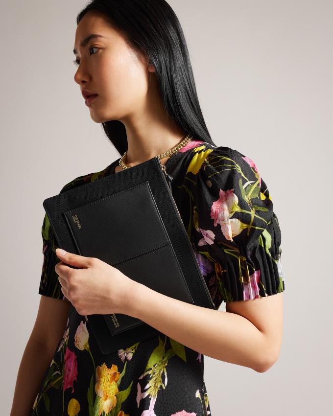 Pouches Damskie Ted Baker Canvas Czarne Polska | PL-HGXCP0761