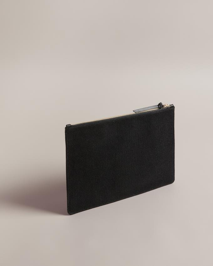Pouches Damskie Ted Baker Canvas Czarne Polska | PL-HGXCP0761