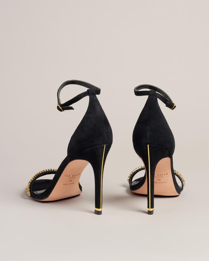 Sandały Damskie Ted Baker Crystal Embellished Heeled Złote Polska | PL-AZTEH6794