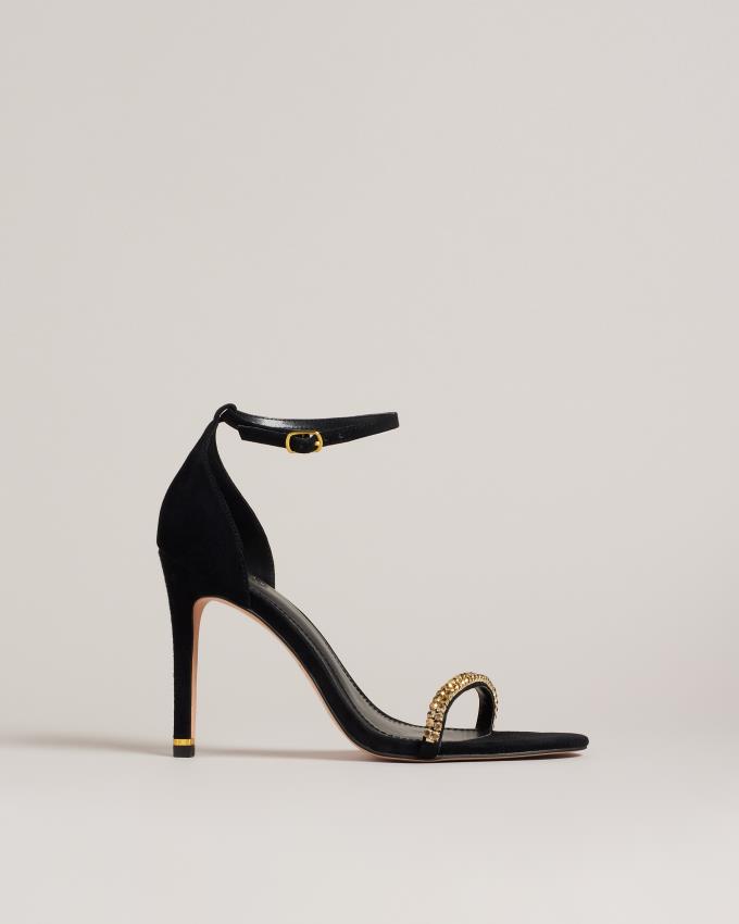 Sandały Damskie Ted Baker Crystal Embellished Heeled Złote Polska | PL-AZTEH6794