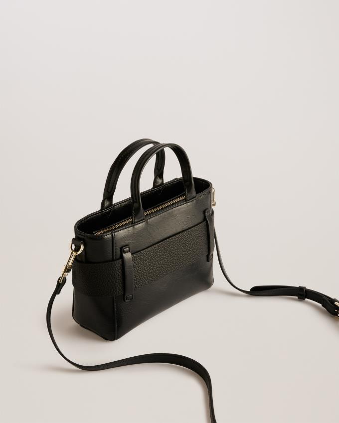 Skórzana Torebka Damskie Ted Baker Mini Knot Bow Faux Czarne Polska | PL-FRAIK9865