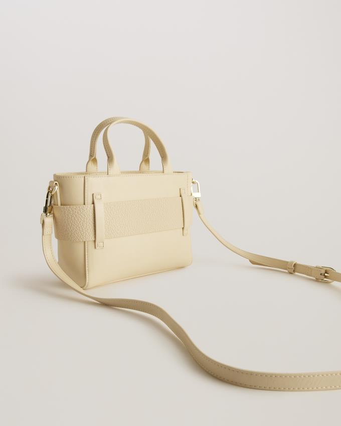Skórzana Torebka Damskie Ted Baker Mini Knot Bow Faux Białe Polska | PL-WIDPB2567