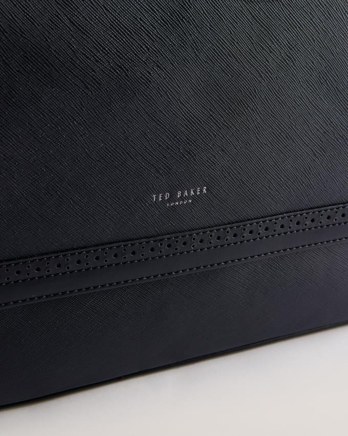 Skórzana Torebka Męskie Ted Baker Saffiano Messenger Czarne Polska | PL-VTMDY4612