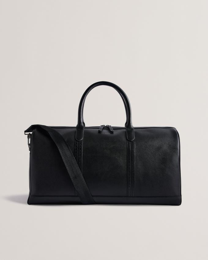 Skórzana Torebka Męskie Ted Baker Textured Saffiano Holdall Czarne Polska | PL-ZMBYJ3648