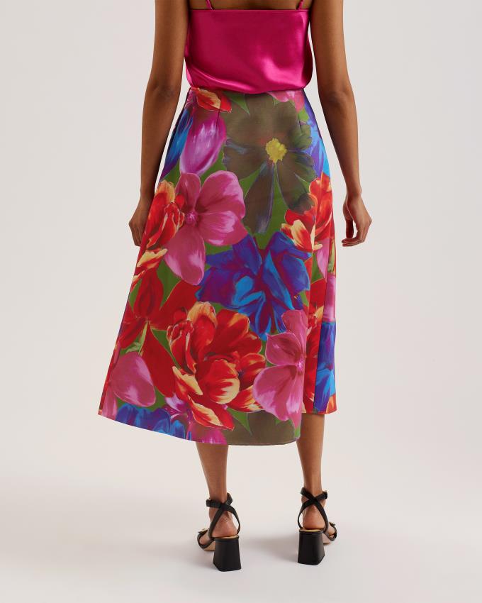 Spódnica Damskie Ted Baker Floral A-Line Full Midi Kolorowe Polska | PL-RZKGY3450