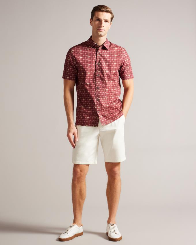 Spodenki Męskie Ted Baker Chino Białe Polska | PL-RTBZE8047