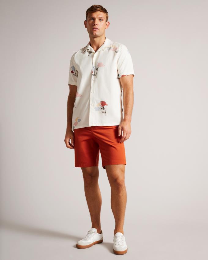 Spodenki Męskie Ted Baker Chino Czerwone Polska | PL-FTPSO3892