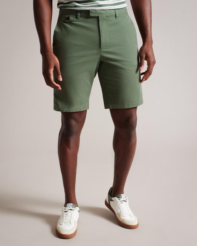 Spodenki Męskie Ted Baker Chino Oliwkowe Polska | PL-QVDFP9350