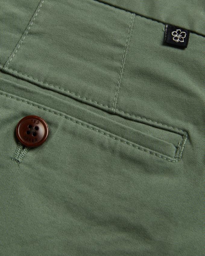 Spodenki Męskie Ted Baker Chino Oliwkowe Polska | PL-QVDFP9350