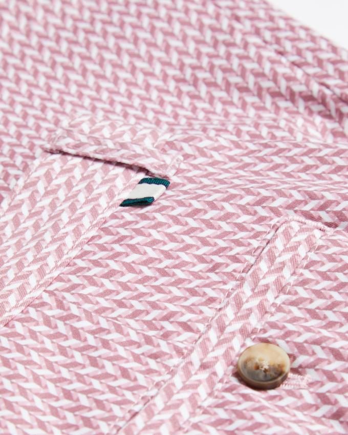 Spodenki Męskie Ted Baker Geometric Print Chino Różowe Polska | PL-GUPCD3602