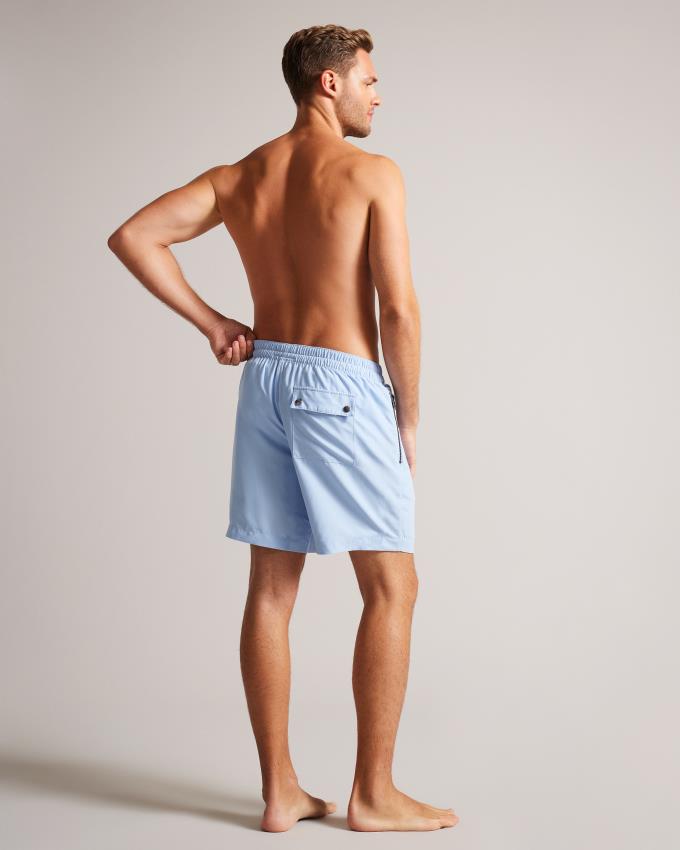 Spodenki Męskie Ted Baker Plain Swim Głęboka Niebieskie Polska | PL-PONDS4809
