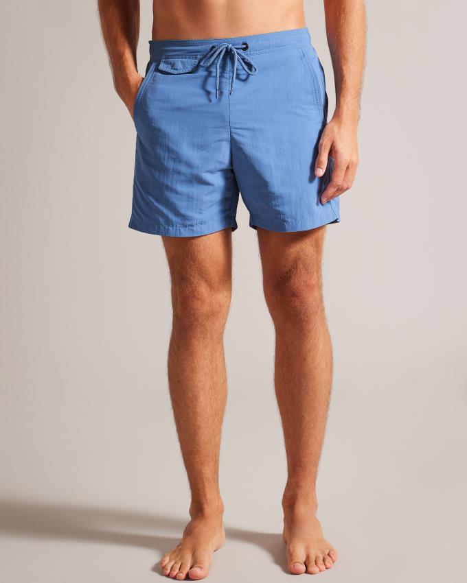 Spodenki Męskie Ted Baker Plain Swim Niebieskie Polska | PL-PSBOV9634