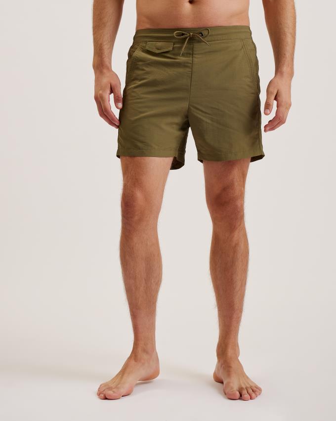 Spodenki Męskie Ted Baker Plain Swim Oliwkowe Polska | PL-TUGEC5239