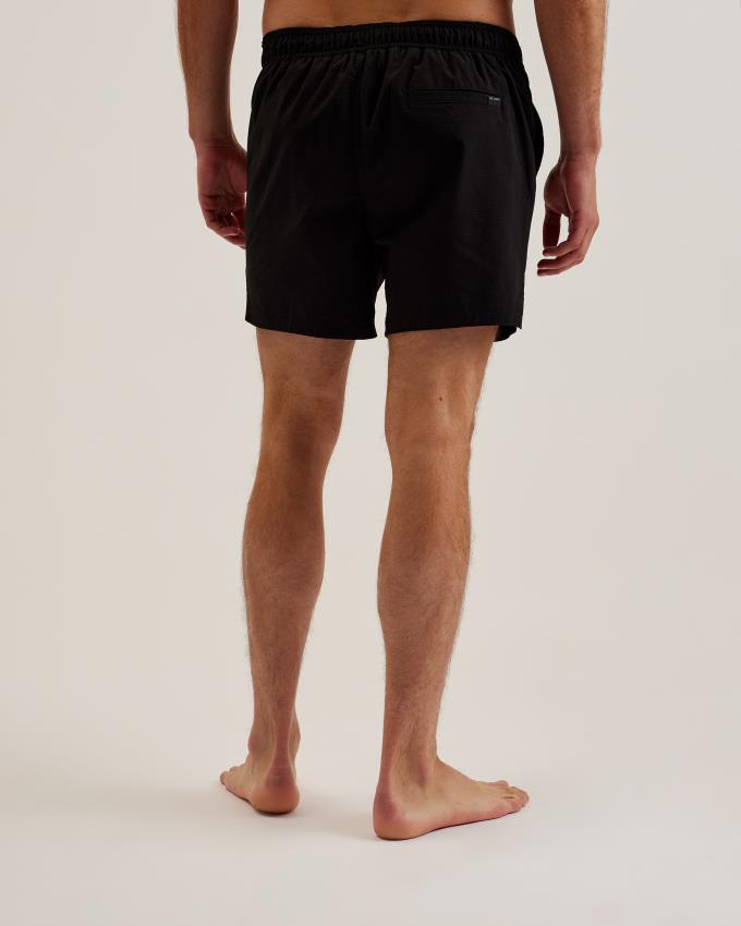 Spodenki Męskie Ted Baker Plain Textured Swim Czarne Polska | PL-CJGFU9408