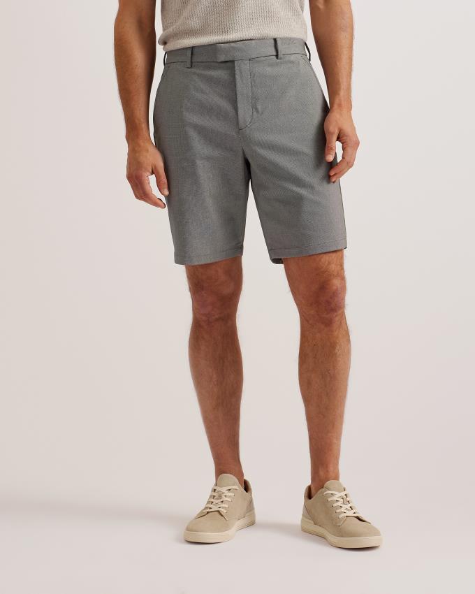 Spodenki Męskie Ted Baker Regular Fit Textured Tailored Granatowe Polska | PL-UJGMS8459