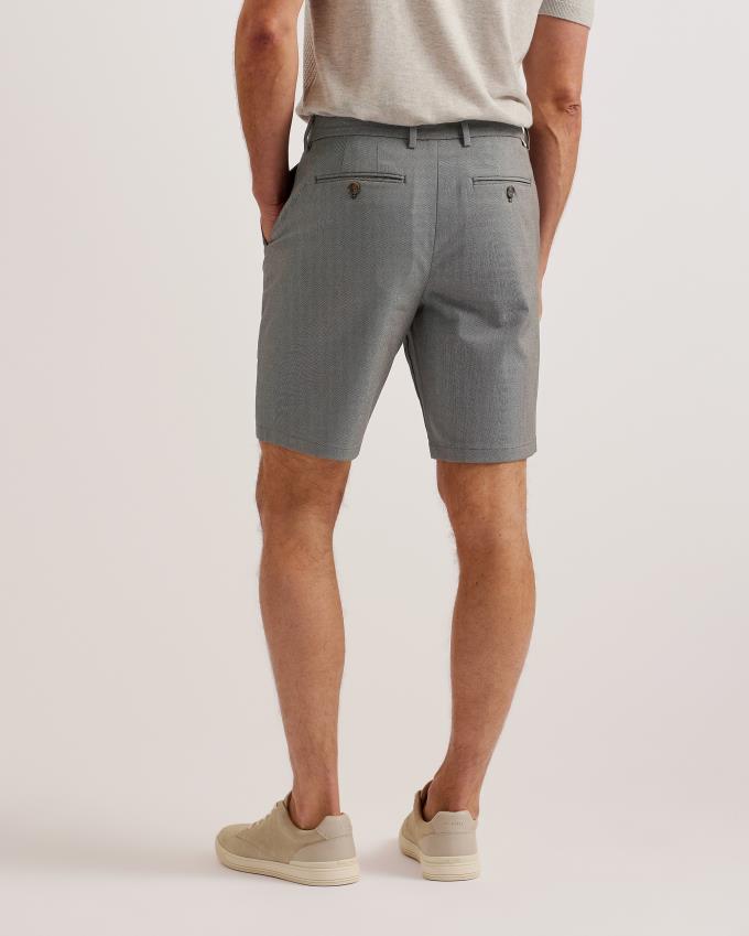 Spodenki Męskie Ted Baker Regular Fit Textured Tailored Granatowe Polska | PL-UJGMS8459