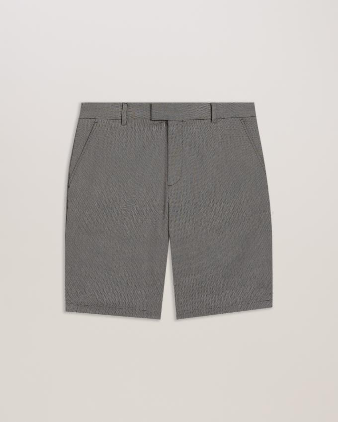 Spodenki Męskie Ted Baker Regular Fit Textured Tailored Granatowe Polska | PL-UJGMS8459