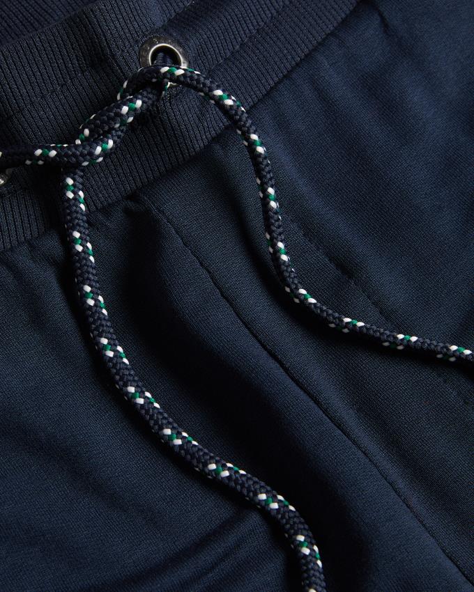 Spodenki Męskie Ted Baker Solid Cotton Granatowe Polska | PL-TACNV0439