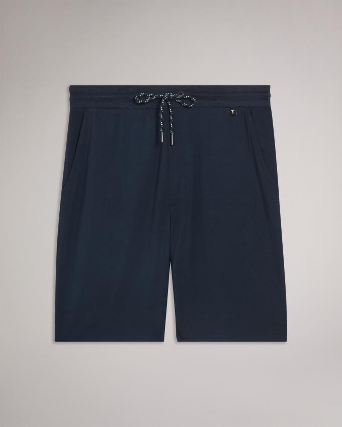 Spodenki Męskie Ted Baker Solid Cotton Granatowe Polska | PL-TACNV0439