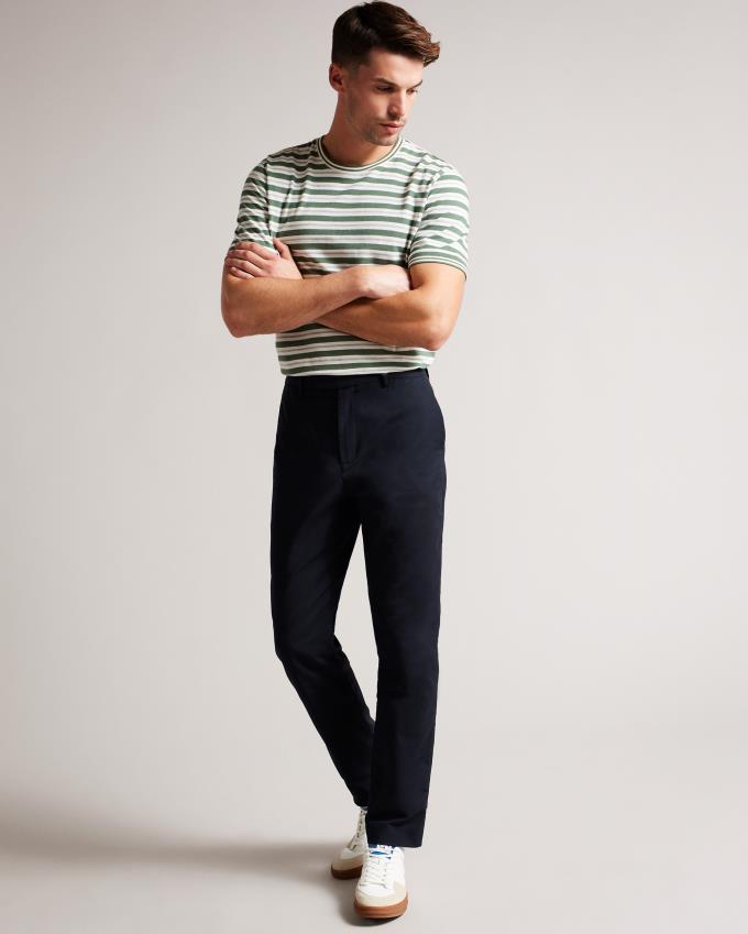 Spodnie Chinosy Męskie Ted Baker Irvine Slim Fit Smart Granatowe Polska | PL-DJZEN0926