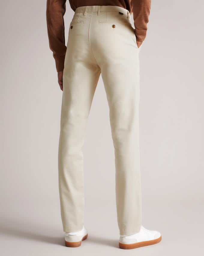 Spodnie Chinosy Męskie Ted Baker Slim Białe Polska | PL-EBZFQ1079
