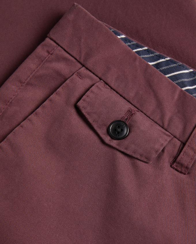 Spodnie Chinosy Męskie Ted Baker Slim Bordowe Polska | PL-JOVRS6307