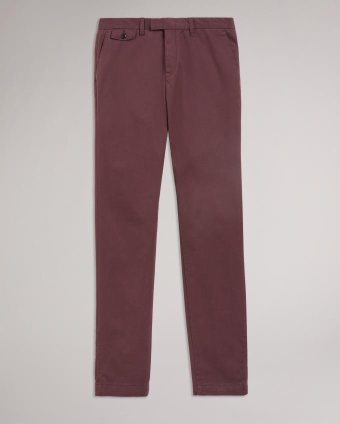 Spodnie Chinosy Męskie Ted Baker Slim Bordowe Polska | PL-JOVRS6307