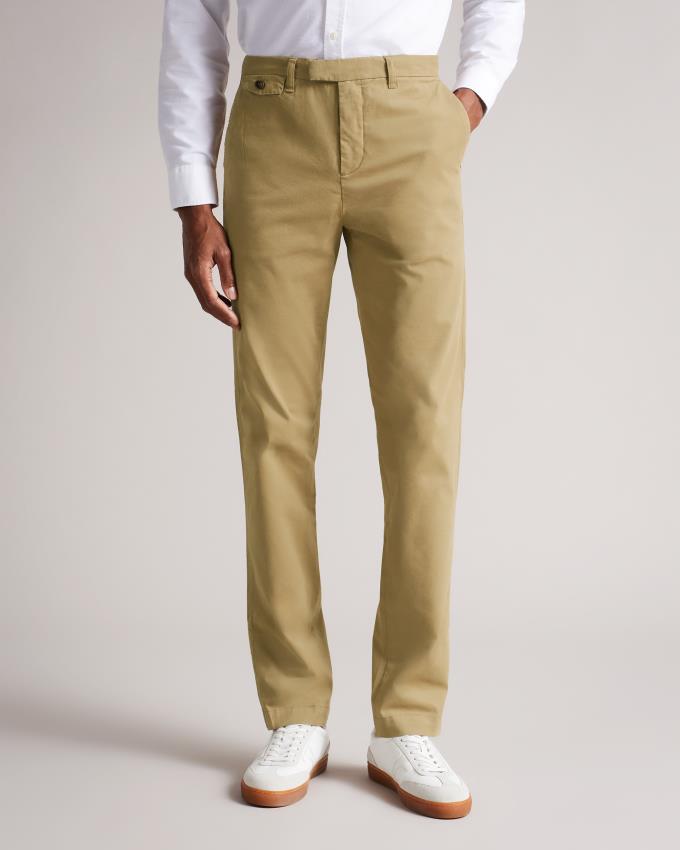 Spodnie Chinosy Męskie Ted Baker Slim Brązowe Polska | PL-TOEVA1895