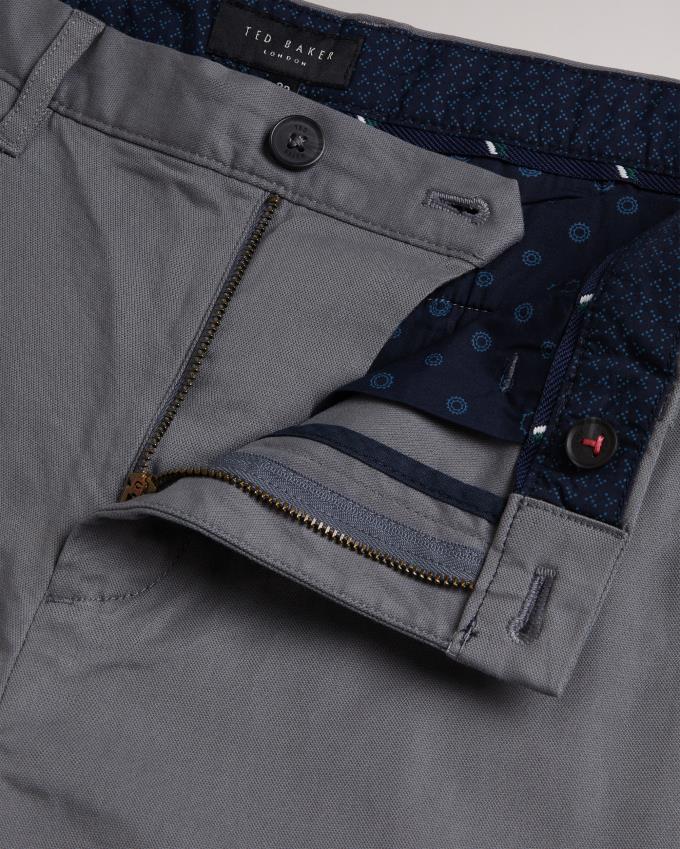 Spodnie Chinosy Męskie Ted Baker Slim Fit Lyocell Blend Szare Polska | PL-YEFSX6738