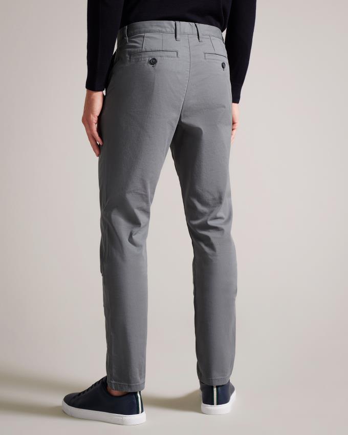 Spodnie Chinosy Męskie Ted Baker Slim Fit Lyocell Blend Szare Polska | PL-YEFSX6738