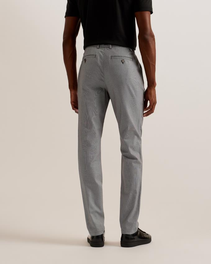 Spodnie Chinosy Męskie Ted Baker Slim Fit Textured Cotton Granatowe Polska | PL-ZTYSM7216