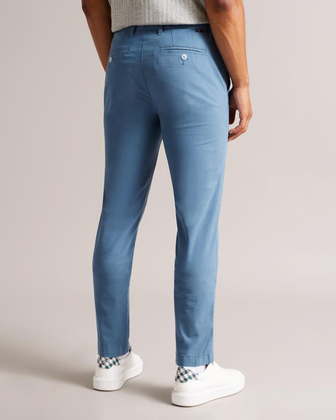 Spodnie Chinosy Męskie Ted Baker Slim Niebieskie Polska | PL-ZKBJQ8147