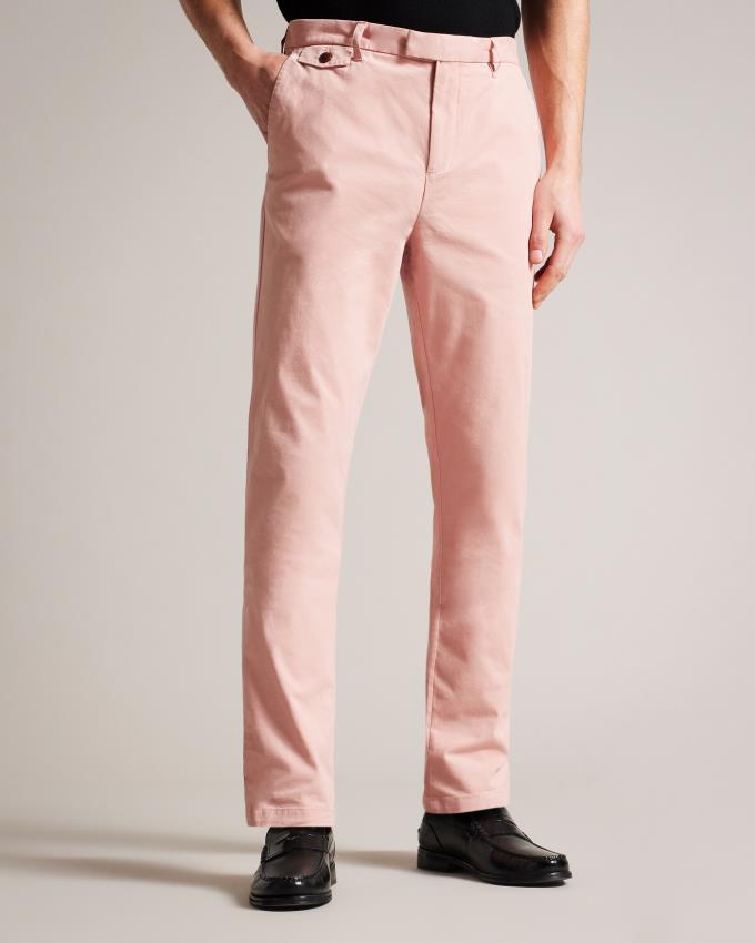 Spodnie Chinosy Męskie Ted Baker Slim Różowe Polska | PL-YNVHJ0578