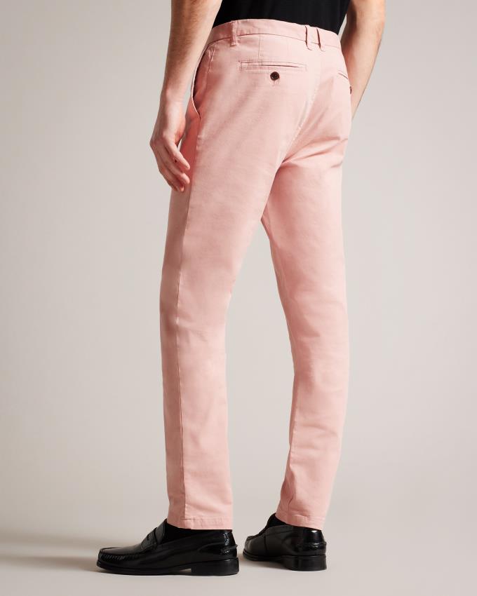 Spodnie Chinosy Męskie Ted Baker Slim Różowe Polska | PL-YNVHJ0578