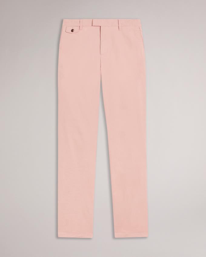 Spodnie Chinosy Męskie Ted Baker Slim Różowe Polska | PL-YNVHJ0578