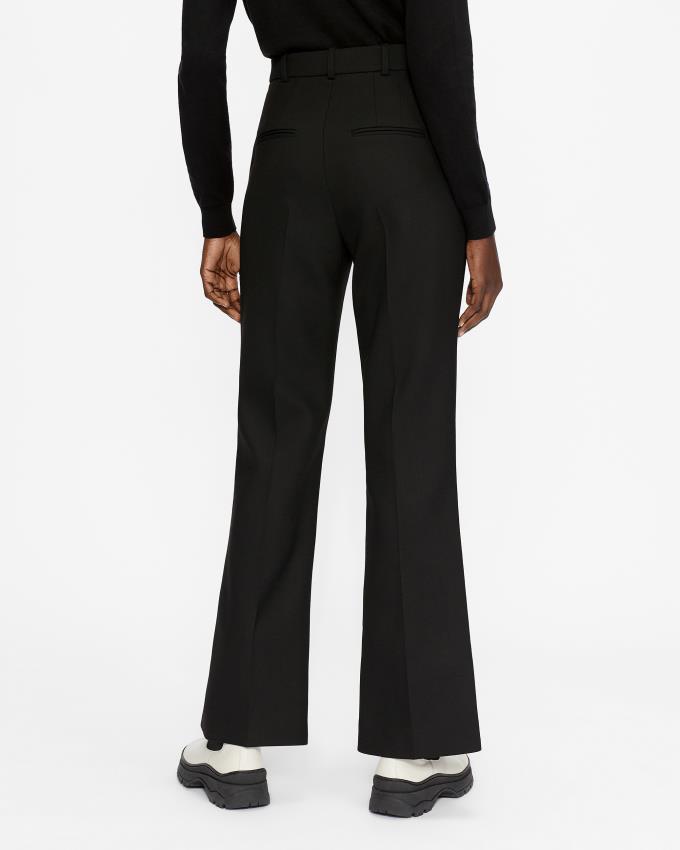 Spodnie Damskie Ted Baker High Waist Slim Flare Czarne Polska | PL-BTPSL9240