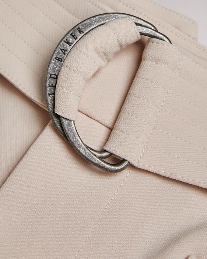 Spodnie Damskie Ted Baker High Waist Tapered Cargo With Belt Beżowe Polska | PL-SYHQC0967