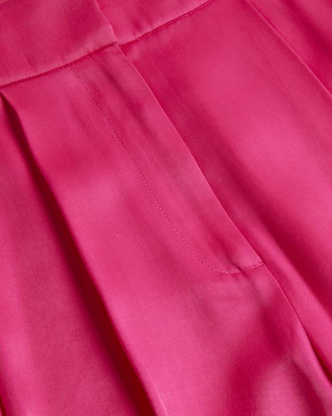 Spodnie Damskie Ted Baker Satin Wide Leg Tailored Głęboka Różowe Polska | PL-CMAJW5321