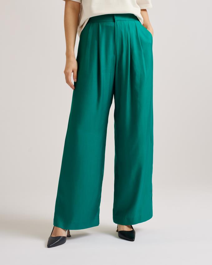 Spodnie Damskie Ted Baker Wide Leg Zielone Polska | PL-PKHTV8961