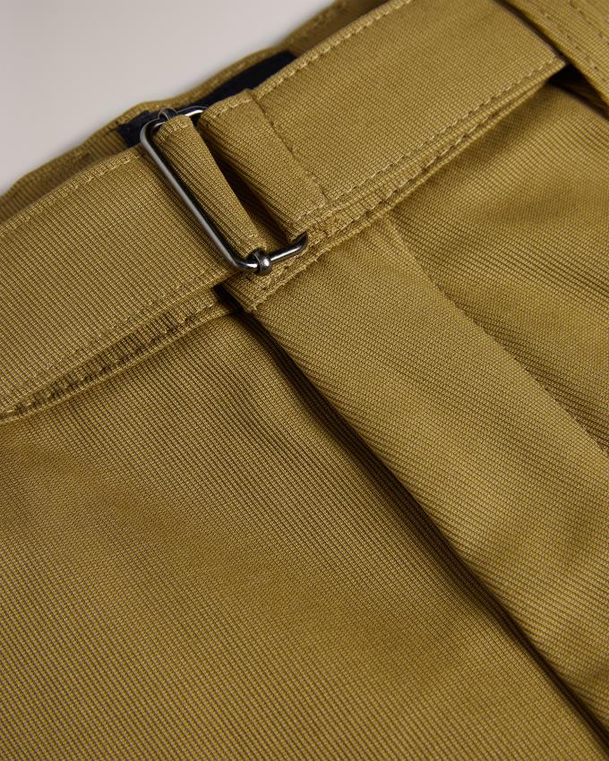 Spodnie Męskie Ted Baker Belted Straight Leg Brązowe Polska | PL-WZUCB5781
