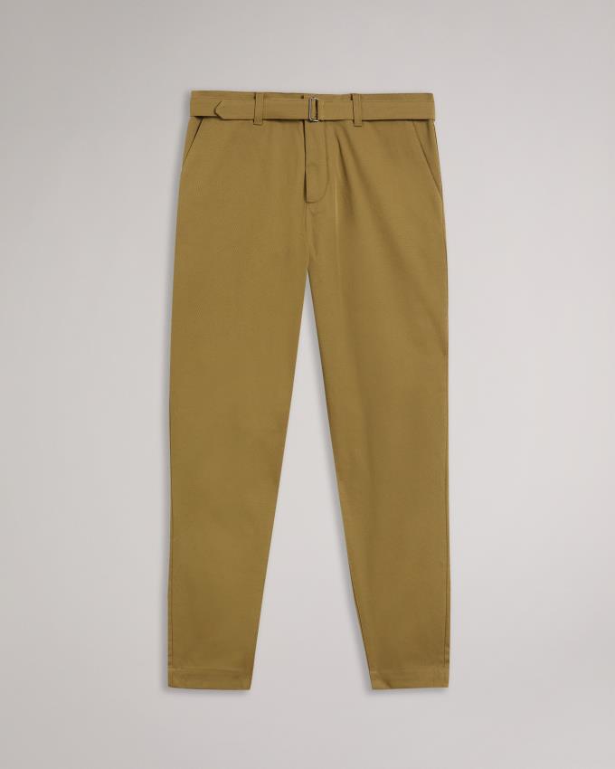 Spodnie Męskie Ted Baker Belted Straight Leg Brązowe Polska | PL-WZUCB5781