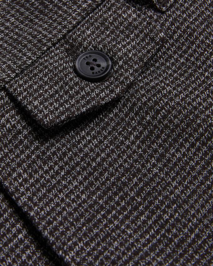 Spodnie Męskie Ted Baker Irvine Fit Puppytooth Szare Polska | PL-FYMEX7940
