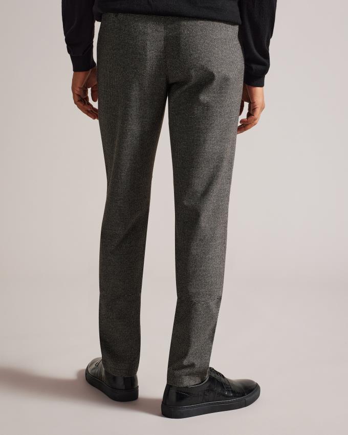 Spodnie Męskie Ted Baker Irvine Fit Puppytooth Szare Polska | PL-FYMEX7940