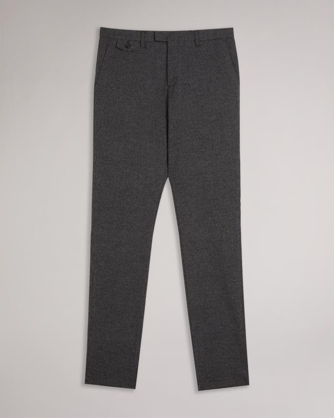 Spodnie Męskie Ted Baker Irvine Fit Puppytooth Szare Polska | PL-FYMEX7940