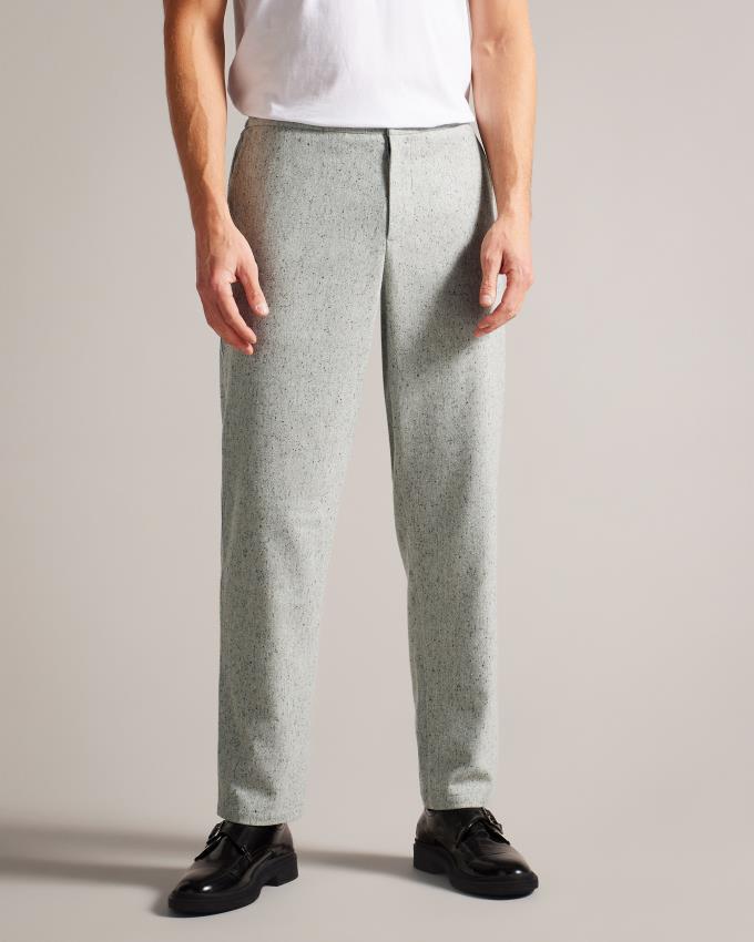 Spodnie Męskie Ted Baker Marled Wool Rich Głęboka Szare Polska | PL-ZKBXE3127
