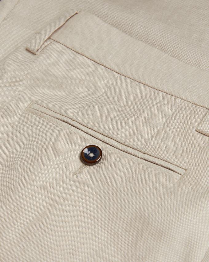 Spodnie Męskie Ted Baker Regular Fit Linen Blend Szare Polska | PL-ZPFWD6702