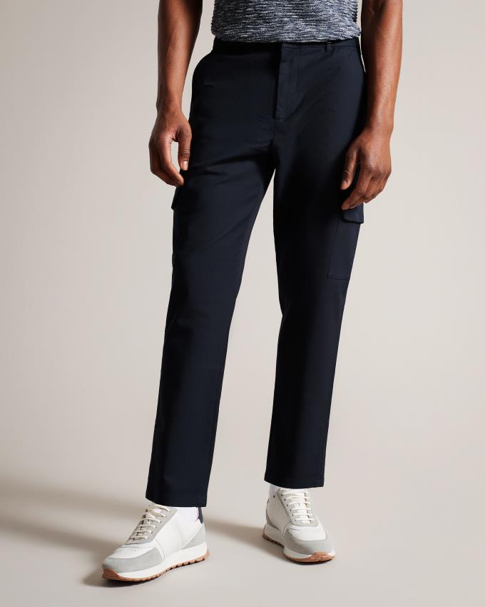 Spodnie Męskie Ted Baker Slim Fit Cargo Granatowe Polska | PL-JLIDT9512