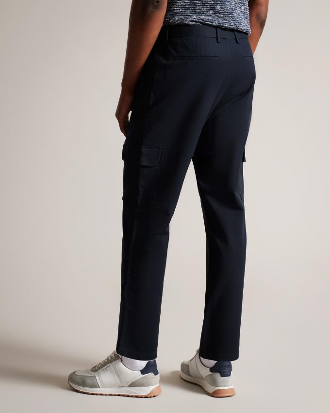 Spodnie Męskie Ted Baker Slim Fit Cargo Granatowe Polska | PL-JLIDT9512