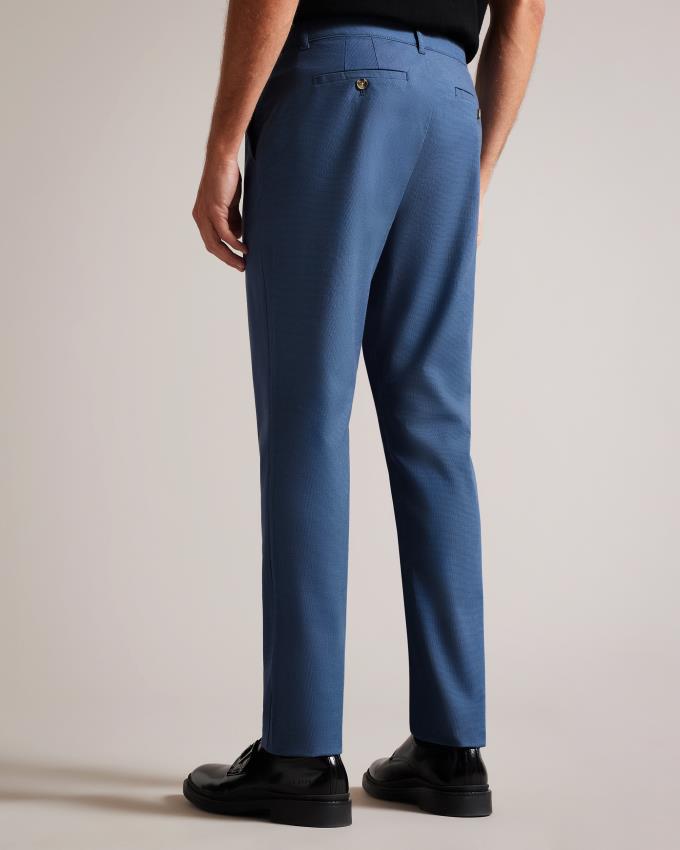 Spodnie Męskie Ted Baker Slim Fit Dogtooth Granatowe Polska | PL-RHDKC5482